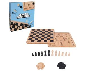 Spin Master Games, Editrice Giochi, Giochi Da Tavolo Classici, Scacchi | Tabellone a Due Lati, Scacchi Dama e Tris, Problem-Solving, Memorizzazione, Materiali Sicuri, Dai 6 Anni