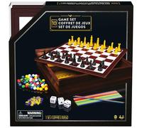 Spin Master Games, Set 10 Giochi, inlcude Scacchi, Dama, Backgammon | 10 Giochi, Ragionamento Critico, Gioco Educativo Stem, Dama, Mancala, Scacchi, Roll Em, Dama Cinese, Mulino