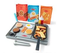 Melissa & Doug Flip & Fry Grill Play Set with Water Wow! Color Reveal Play Food Preschool Toy Ages 3+
