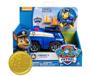 Spin Master Nickelodeon, Paw Patrol Veicolo con Personaggio, Chase e Il Suo Cruiser