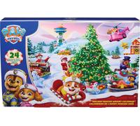 PAW PATROL Calendario dell'Avvento 2025 per episodi di Natale - 24 sorprese giocattolo con 7 veicoli, 11 personaggi e accessori, giocattoli per bambini dai 3 anni in su