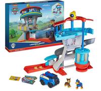 PAW Patrol Quartier Generale, Set di gioco Torre di Controllo, 2 Personaggi di Chase, auto della polizia di Chase e accessori, Giochi per bambini dai 3 anni in su