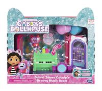 Gabby's dollhouse, groovy music room con personaggio daniel james catnip, 2 accessori, 2 mobili e 2 scatole con sorpresa, giocattoli per bambini dai 3 anni in su
