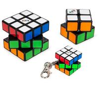 Spin Master Rubik Il cubo, Family Pack 3x3 + 2x2 + 3x3 Portachiavi