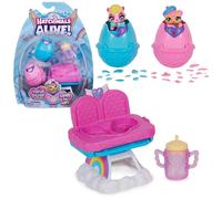 Hatchimals alive, confezione con due uova che si schiudono con l’acqua e seggiolone, giocattoli per bambine e bambini dai 3 anni in su