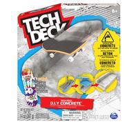 Tech Deck Concrete - Rampa per Fingerboard Fai da Te in calcestruzzo Riutilizzabile, con Fingerboard Enjoi, dai 6 Anni in su