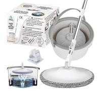 Spin Mop 360° con Secchio Autopulente Dual-Drive - Set Lavapavimenti 3-in-1