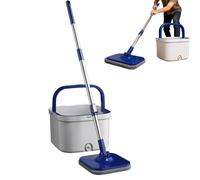 Spin Mop and Bucket Set - Rotating Cleaning System, Separate Dirty Water Design | Hands-Free, 360° Head, Ampia Capacity Bucket, Ideal for Living Room, Kitchen, Bedroom, Apartment