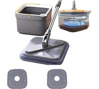 Spin mop M16 autopulente spin mop M16 quadrato spin mop per la pulizia del pavimento, bagnato e asciutto automatico quadrato spin mop