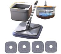 Spin mop M16 autopulente spin mop M16 quadrato spin mop per la pulizia del pavimento, bagnato e asciutto automatico quadrato spin mop