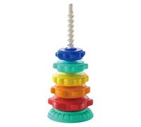 Spin Stacking Toy, Rainbow Spin Stack Tower, Educational Spin Stacking Toys, Rainbow Stack Rings, Toddler Sensory Learning Toys for Girls and Boys Ages 1-3, Interest Development