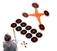 Spin Target - Gioco di allenamento rotante reattivo con 10 fogli di carta per la precisione delle abilità, set di bersagli durevoli per attività all'aperto, con design Motion Spin, cortile, prato