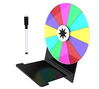 Spin Wheel For Prizes - 12 Inch Tabletop Game Wheel | 12 Slots Fortune Turntable With Dry Erase Marker | Spinner Board For Classroom Family Night Trade Shows Events Party Fundraiser Carnival