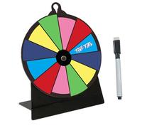 Spin Wheel Prizes - Dry-Erase Prize Board Adjustable Stand | Reusable Fortune Spinner Turntable | Interactive Game Wheel for Parties, Trade Shows, Fundraising Events, Performance, Supermarkets