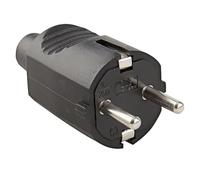 Spina 10/16A in gomma nera, ideale per usi industriali e prolungamenti. Resistente e durevole, garantisce connessioni sicure ed efficienti in vari ambienti.