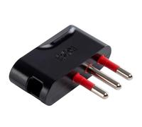 Spina 10A 2P+T, piegata a 90, nero, serie Emilia Specialist - Rosi RS9706N