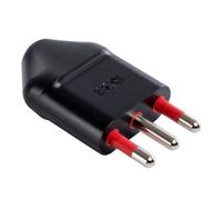 Spina 16A 220V 230V, 2P+T, spina grande, standard italiano, colore nero, modello professionale, realizzata in policarbonato di alta qualità, ideale per cavi di alimentazione e prolunghe