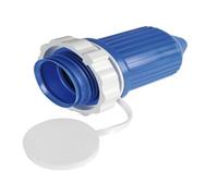 Spina 30 A 220 V blu e Cappuccio impermeabile chiusura a scatto