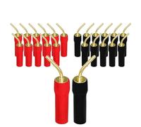 Spina a banana 2/4 pezzi Vite chiusa Connettori for altoparlanti a banana placcati in oro 24K for cavo 'altoparlante(4 Pcs,Sawtooth Type)