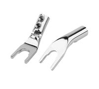 Spina a banana a forma di YU Altoparlanti audio Terminale a vite Forcella Connettore a forcella Connettore for altoparlante in rame viola argento oro(20pcs,Gold)