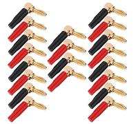 Spina a banana ad angolo retto a forma di L da 20 pezzi da 4 mm Guscio in plastica morbida Connettore a banana da 90 gradi Rosso Nero