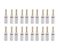 Spina a banana da 100 pezzi Connettore a banana in rame placcato oro da 4 mm Spina for altoparlante maschio nero e rosso(No brand)