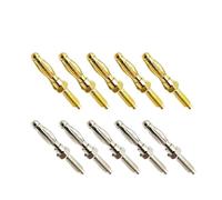 Spina a banana da 20 pezzi da 4 mm con connettori maschio filettatura M4 Spina audio tipo lanterna elettrica senza saldatura a pressione fredda(Silver 20Pcs)