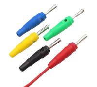 Spina a banana da 4 mm Connettore impilabile protetto ad alta corrente isolato Collegamento a vite Rosso Nero Blu Verde Giallo Slot a croce(1pc red)