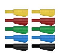 Spina a banana da 4 mm impilabile for saldatura assemblaggio in linea cavi di prova connettori strumento di test di assemblaggio elettrico(Blue)