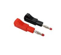 Spina a banana impilabile da 4 mm in rame nichelato rosso nero, presa inserita, attività continua, connettore for cavo con guaina retrattile(5pcs red)