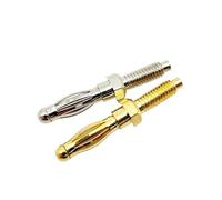 Spina a banana tipo lanterna da 20 pezzi da 4 mm con connettori maschio filettatura M4 Spina audio elettrica senza saldatura a pressione fredda(Gold 20Pcs)