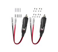 Spina Accendisigari Sostitutiva per Auto da 12 V/24 V con Cavo e Cablaggio, Terminale A Testa Singola, Cavo di Alimentazione DIY per Accendisigari