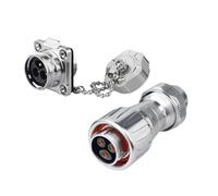 Spina aeronautica industriale DZ-20 con quattro fori for installazione inversa, resistente alle alte e basse temperature, copertura in metallo, connettore maschio e femmina(3 core)