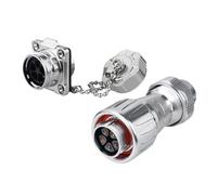 Spina aeronautica industriale DZ-20 con quattro fori for installazione inversa, resistente alle alte e basse temperature, copertura in metallo, connettore maschio e femmina(5 core)