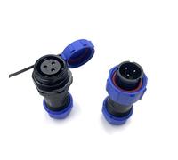 Spina aeronautica SP17 3 poli, maschio spina e femmina presa cavo connettore IP68 3 pin connettore rotondo impermeabile in linea tipo Aviation connettore per lampade esterne 500V 10A