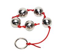 Spina anale Anello Palline anali palmate 2,5 cm Palline grandi Cinque sfere anali in metallo Giocattoli sessuali Butt plug in acciaio inossidabile
