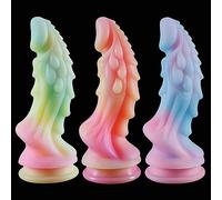 Spina anale Enormi plug anale in gel di silice luminoso Dildo Big G-Spot Butt Plug Soft Giocattoli del sesso anale