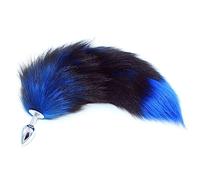 Spina anale Giocattoli del sesso anale Plug anale in metallo Butt Plug Taglia S/M/L Coda Butt Plug anale (nero blu)