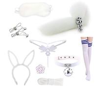 Spina anale Kit di giocattoli del sesso anale Coda Gancio anale Cosplay Coda Set di prodotti del sesso Anale Butt Plug Coda bianca （ZZ263）
