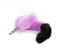 Spina anale Plug anale in metallo Butt Plug 80cm Long Tail Plug anale Butt plug anale Giocattoli del sesso anale (viola nero)