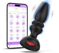 Spina anale vibrante per gli uomini Vibratori anali Giocattoli sessuali anali Spina del culo Massaggiatore della prostata con 10 vibratori APP