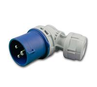 Spina angolare CEE, 230V/16A, blu, 3 poli, IP44