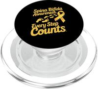 Spina Bifida Mese di sensibilizzazione Giugno Spina Bifida gialla PopSockets PopGrip per MagSafe