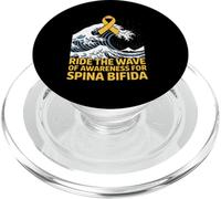 Spina Bifida Mese di sensibilizzazione Giugno Spina Bifida gialla PopSockets PopGrip per MagSafe