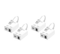 Spina BT a ADSL RJ11 a banda larga Internet Microfiltro Splitter 4 Pack, BT a BT e RJ11 femmina per modem di rete fissa
