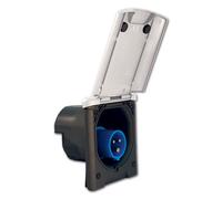 Spina CEE fissa ad incasso parete 230 Volt bianca - UV