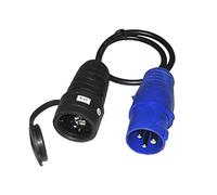 Spina Cetac con base aerea T/TL + cavo 16 A 250 V, adattatore cetac a schuko, cavo 50 cm