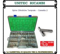 Spina cilindrica temprata in acciaio cassetta 2 scatola assortimento da 67pz