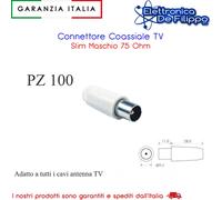 Spina coassiale dritta per TV 9,5mm 75Ohm