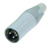 Spina connettore XLR NEUTRIK, diritto numero poli: 3 bianco NC3MXX-WT 1 pezzo (NC3MXX-WT) NEW
